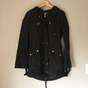 Betsey Johnson Black Raincoat